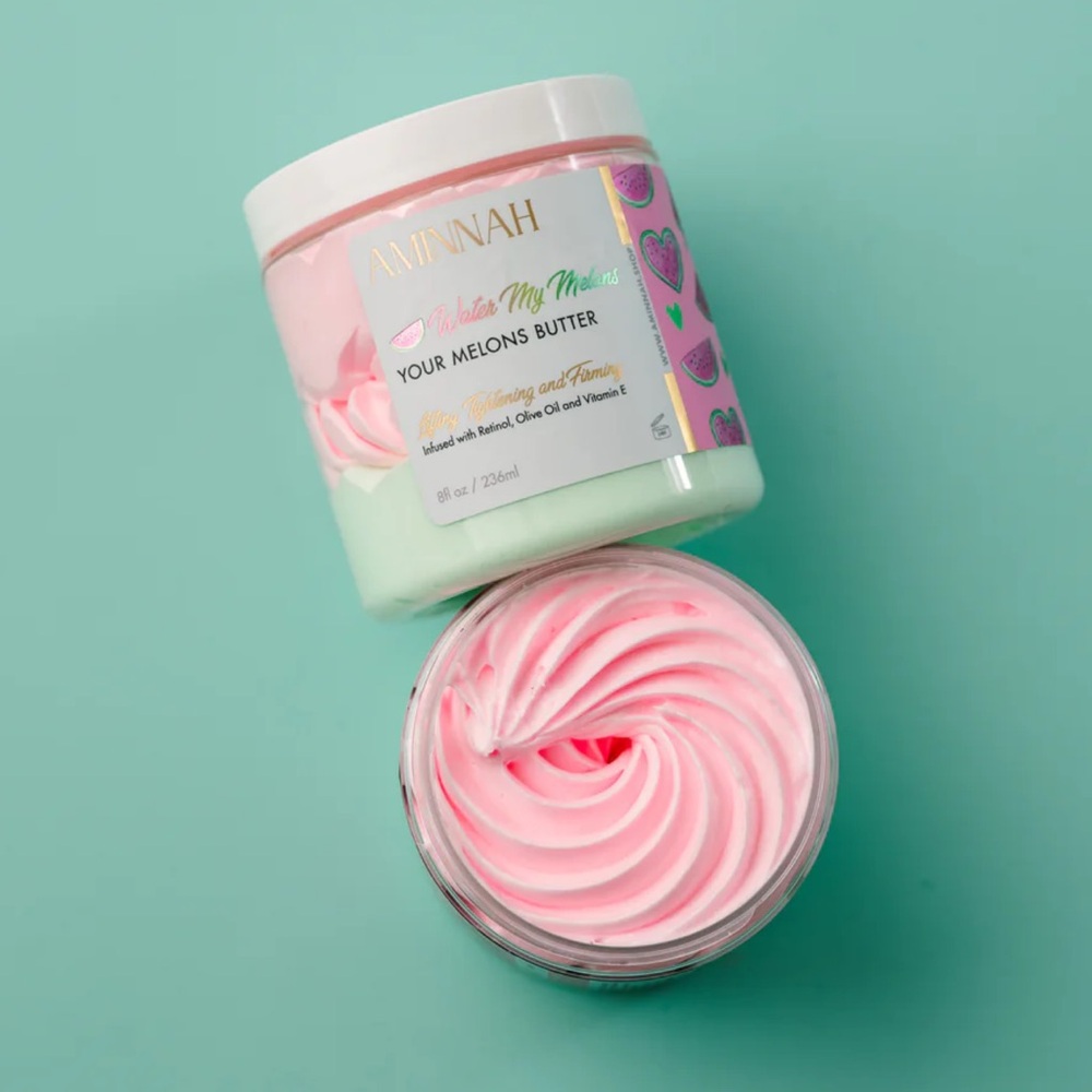 AMINNAH Skincare “Water My Melons” Boob & Body Butter 8 oz Jar